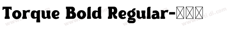 Torque Bold Regular字体转换
